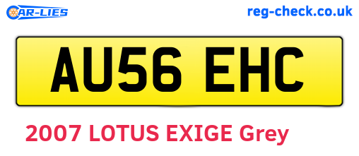 AU56EHC are the vehicle registration plates.