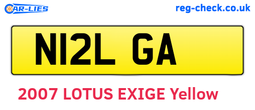 N12LGA are the vehicle registration plates.