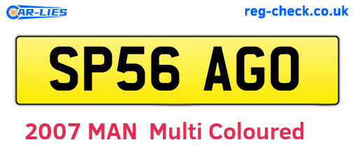 SP56AGO are the vehicle registration plates.