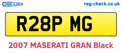 R28PMG are the vehicle registration plates.
