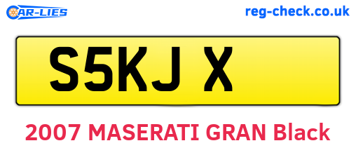 S5KJX are the vehicle registration plates.