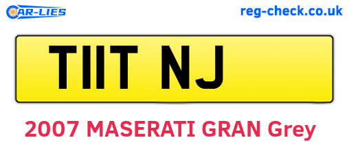 T11TNJ are the vehicle registration plates.