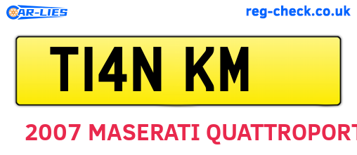 T14NKM are the vehicle registration plates.