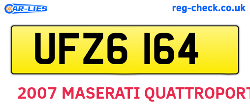 UFZ6164 are the vehicle registration plates.