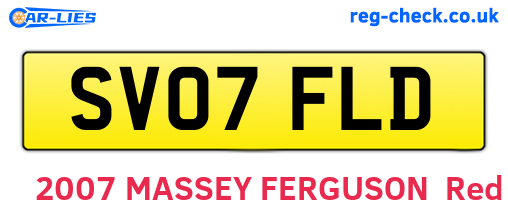 SV07FLD are the vehicle registration plates.