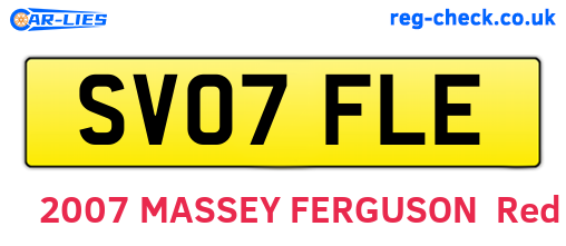 SV07FLE are the vehicle registration plates.