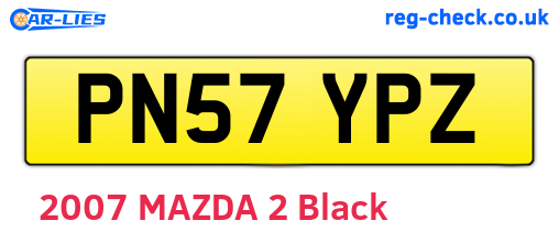 PN57YPZ are the vehicle registration plates.