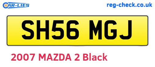 SH56MGJ are the vehicle registration plates.