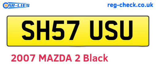 SH57USU are the vehicle registration plates.