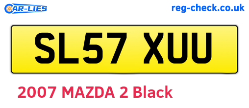 SL57XUU are the vehicle registration plates.