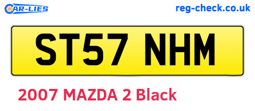 ST57NHM are the vehicle registration plates.