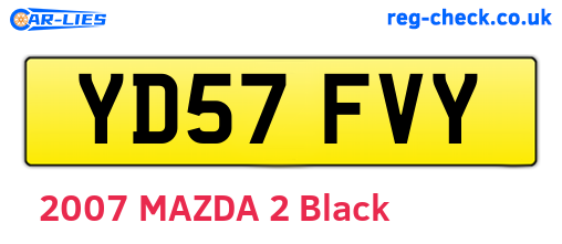 YD57FVY are the vehicle registration plates.