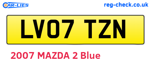 LV07TZN are the vehicle registration plates.