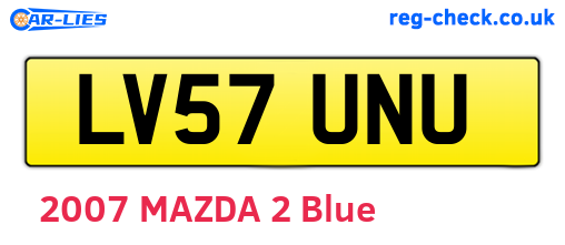 LV57UNU are the vehicle registration plates.