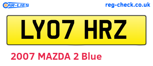LY07HRZ are the vehicle registration plates.