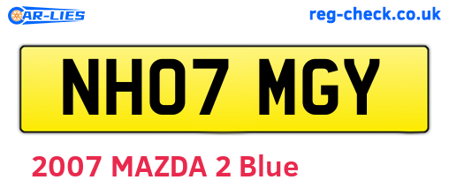 NH07MGY are the vehicle registration plates.