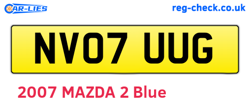 NV07UUG are the vehicle registration plates.