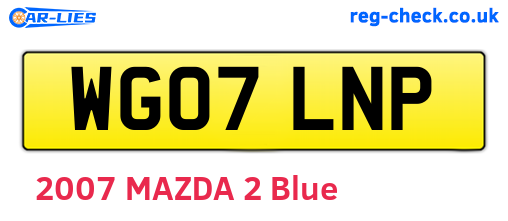 WG07LNP are the vehicle registration plates.
