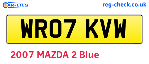 WR07KVW are the vehicle registration plates.