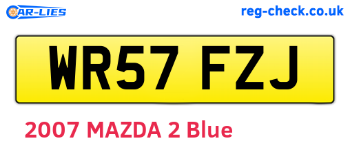 WR57FZJ are the vehicle registration plates.