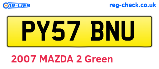 PY57BNU are the vehicle registration plates.