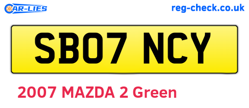 SB07NCY are the vehicle registration plates.