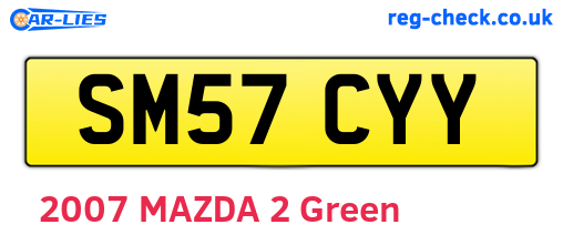SM57CYY are the vehicle registration plates.