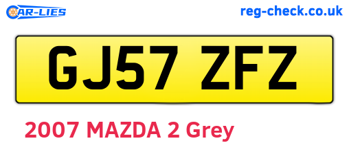 GJ57ZFZ are the vehicle registration plates.