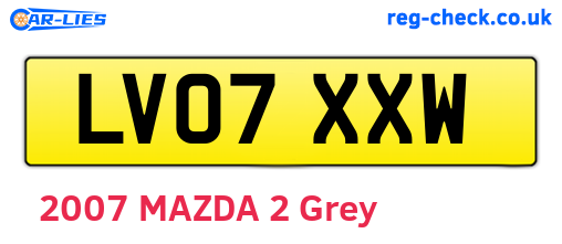 LV07XXW are the vehicle registration plates.