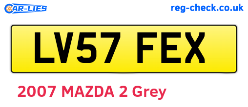 LV57FEX are the vehicle registration plates.