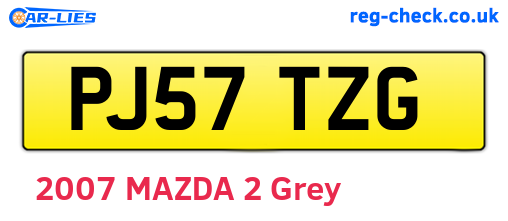 PJ57TZG are the vehicle registration plates.