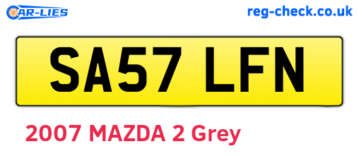 SA57LFN are the vehicle registration plates.