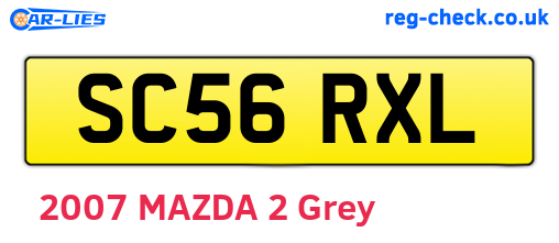 SC56RXL are the vehicle registration plates.