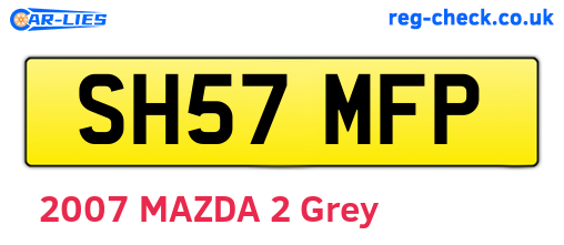 SH57MFP are the vehicle registration plates.