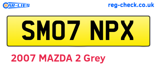 SM07NPX are the vehicle registration plates.