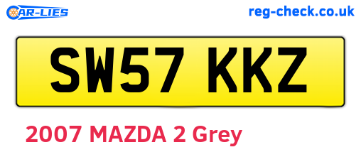 SW57KKZ are the vehicle registration plates.