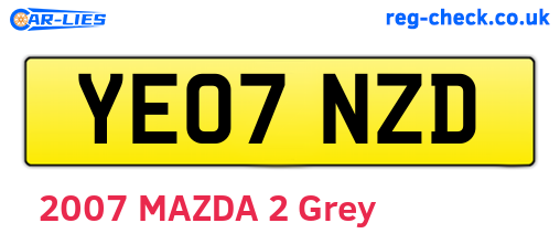 YE07NZD are the vehicle registration plates.