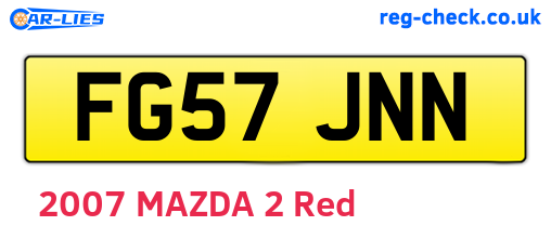 FG57JNN are the vehicle registration plates.