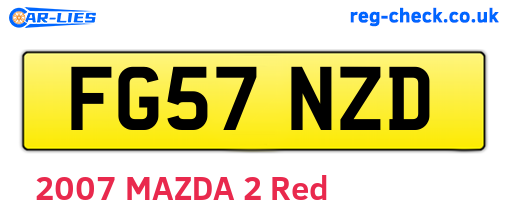 FG57NZD are the vehicle registration plates.