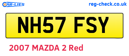 NH57FSY are the vehicle registration plates.