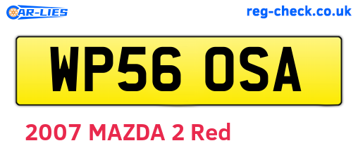 WP56OSA are the vehicle registration plates.