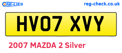 HV07XVY are the vehicle registration plates.