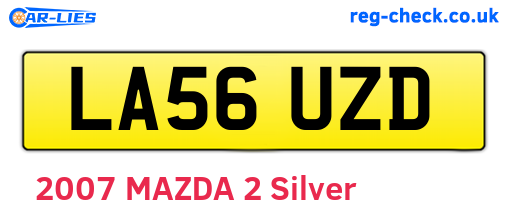 LA56UZD are the vehicle registration plates.