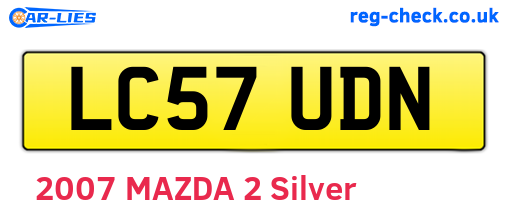 LC57UDN are the vehicle registration plates.
