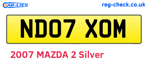 ND07XOM are the vehicle registration plates.