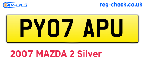 PY07APU are the vehicle registration plates.