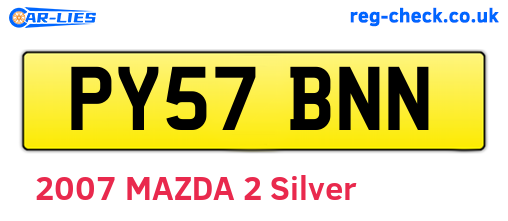 PY57BNN are the vehicle registration plates.