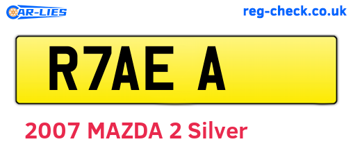 R7AEA are the vehicle registration plates.