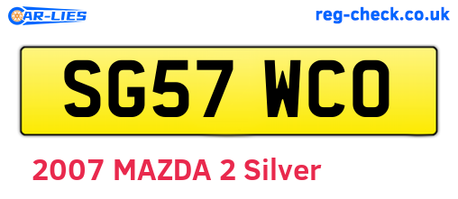 SG57WCO are the vehicle registration plates.