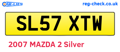 SL57XTW are the vehicle registration plates.